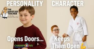 Child learning about character vs personality at Champions Character programme.
