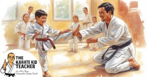 Child who has fallen during martial arts training at Kicx Academy Churchdown Gloucester learning resilience