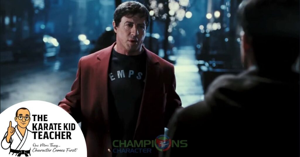 Rocky Keep Moving Forward Speech scene with Rocky talking to his son.